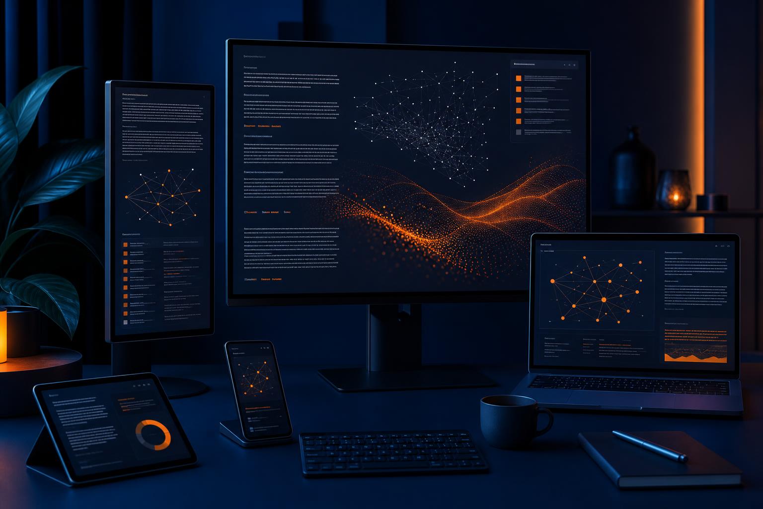 Side-by-side comparison of brand mentions across ChatGPT, Gemini, Perplexity, Claude, and Google AI Overviews on multiple screens